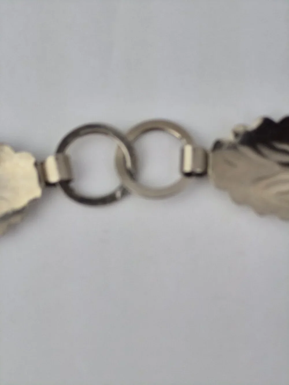 Silver Tone Concho Link Boho Belt Oval Medallions Rectangular Buckle Lightweight